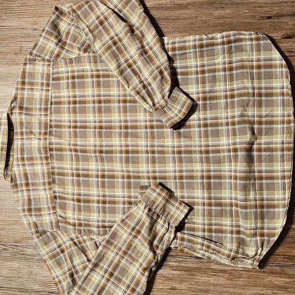 Mens Columbia Sportswear Brown Plaid Button Down Shirt Large - Picture 4 of 6
